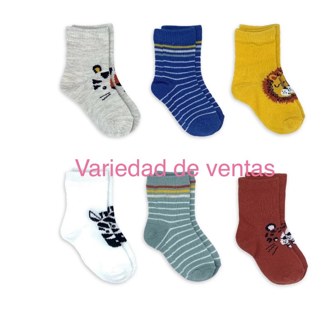 Wonder Nation Boys Critter Sock, 6-Pack, Sizes 6 Months - 5 T